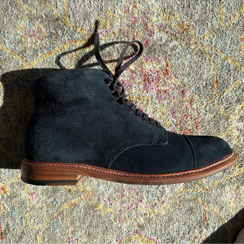 Alden Indy Boot Men's Blue Suede 9.5 B/D - Picture 5 of 9